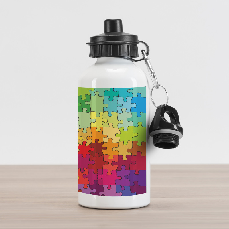 Colored Hobby Puzzle Aluminum Water Bottle