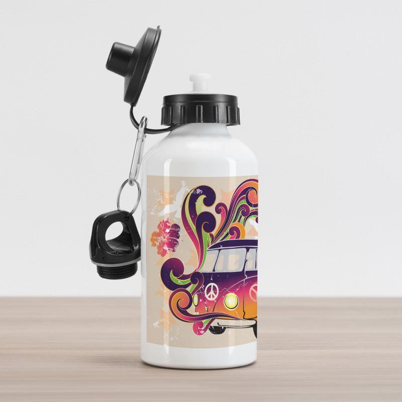 Peace Van Funny Aluminum Water Bottle