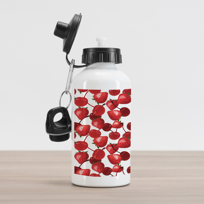 Cherry Picnic Spring Fruits Aluminum Water Bottle