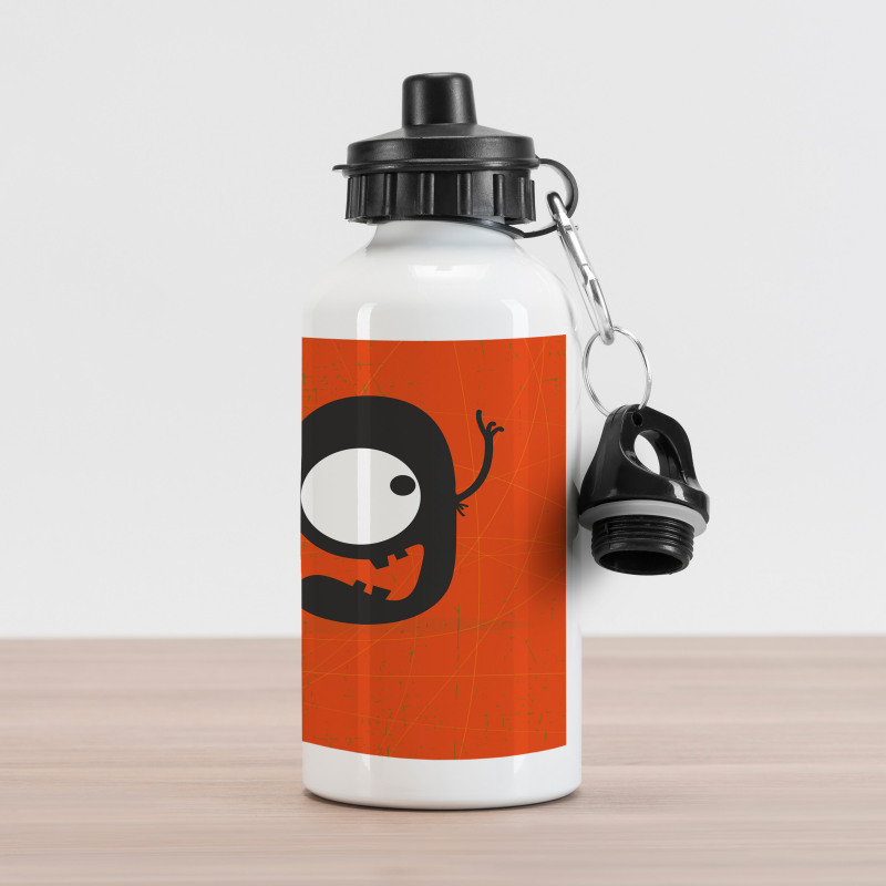 Cartoon Letter G Monster Aluminum Water Bottle