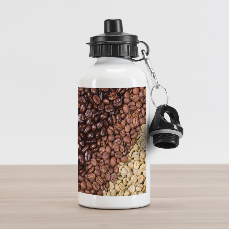 Coffee Beans Stripes Aluminum Water Bottle
