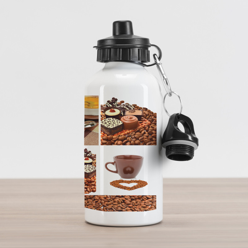 Sweets and Coffee Beans Aluminum Water Bottle