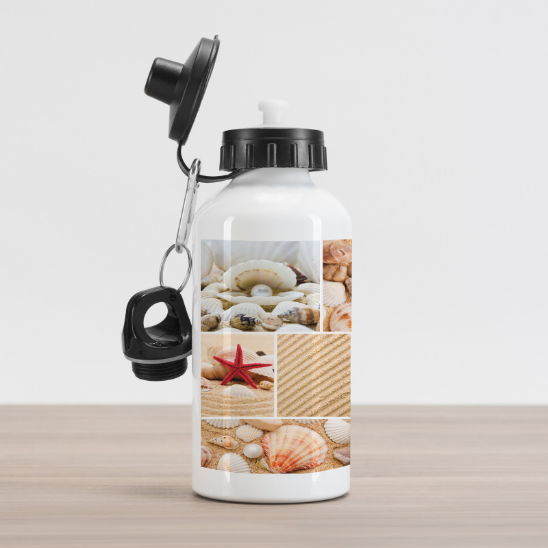 Seashells Starfishes Aluminum Water Bottle