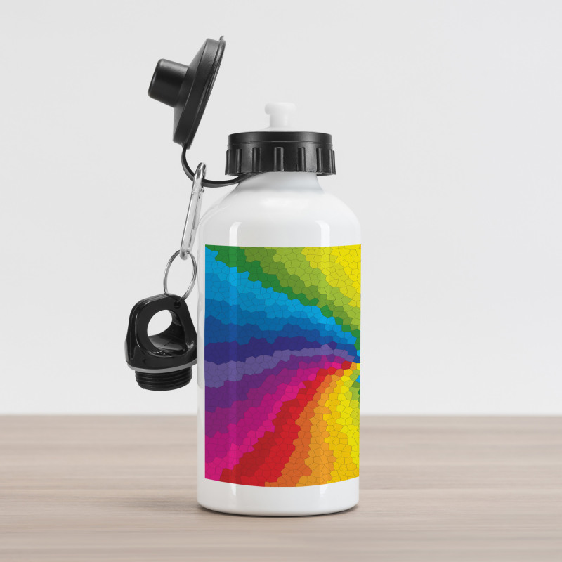 Stained Glass Rainbow Aluminum Water Bottle