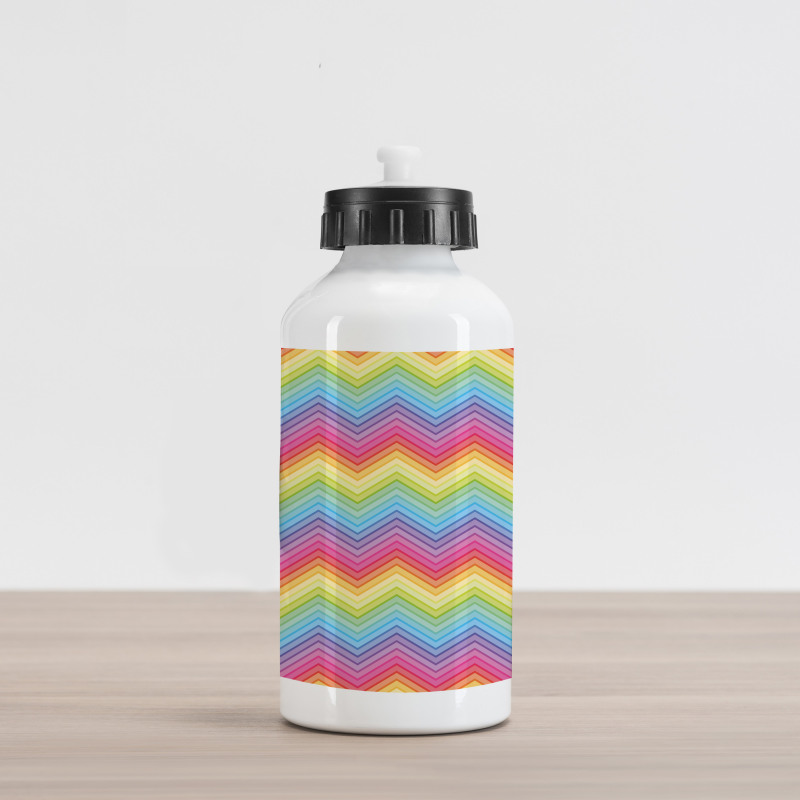 Colorful Vivid Chevron Aluminum Water Bottle