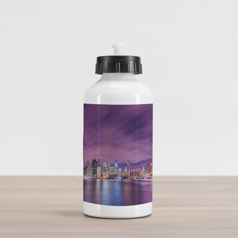 New York City Landmarks Aluminum Water Bottle