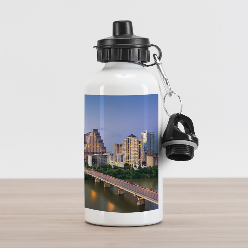 Autin Texas City Bridge Aluminum Water Bottle