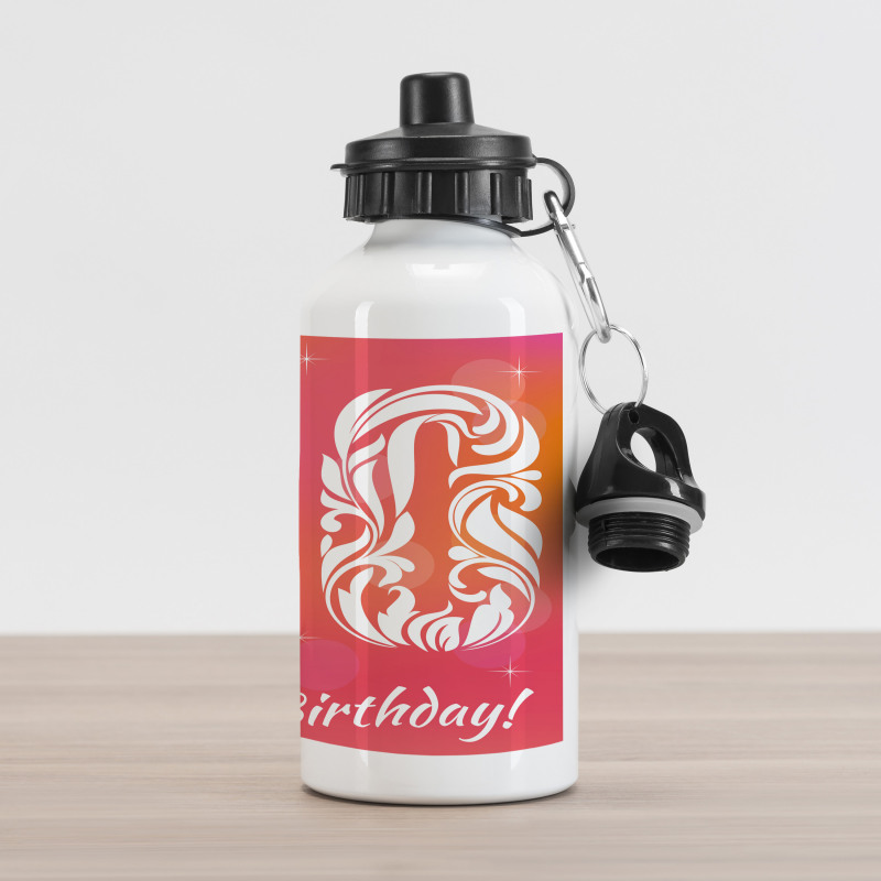 Happy Greeting Floral Aluminum Water Bottle