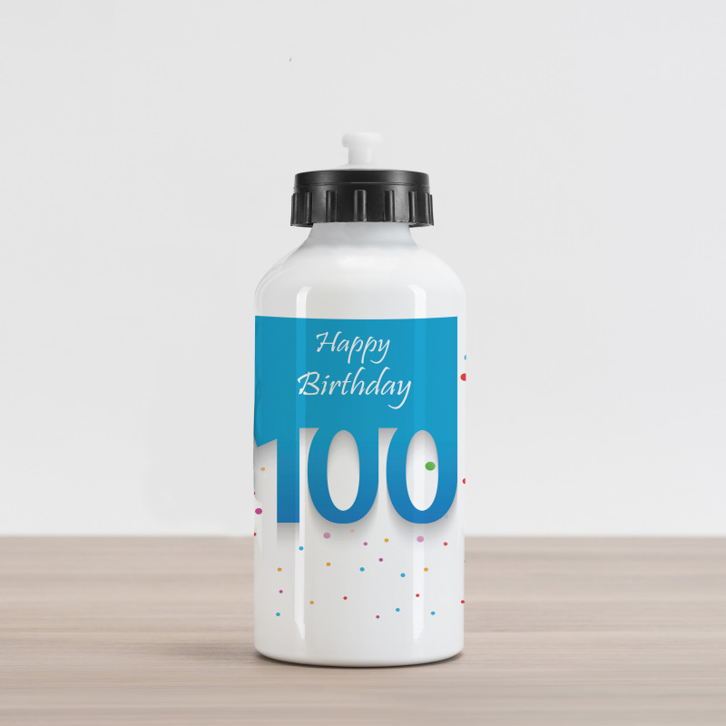 100 Years Birthday Aluminum Water Bottle
