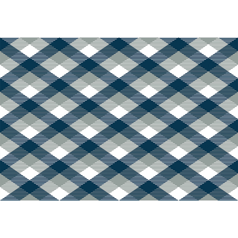 Checkered Tartan Shape Aluminum Water Bottle