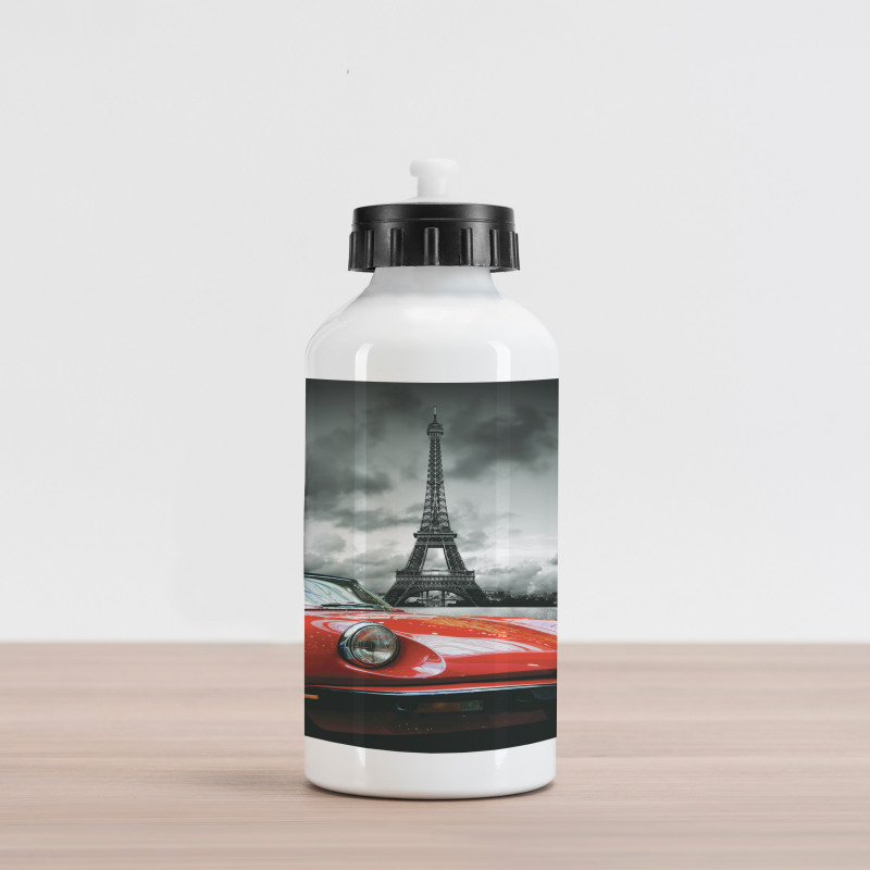 Romantic City Paris Aluminum Water Bottle