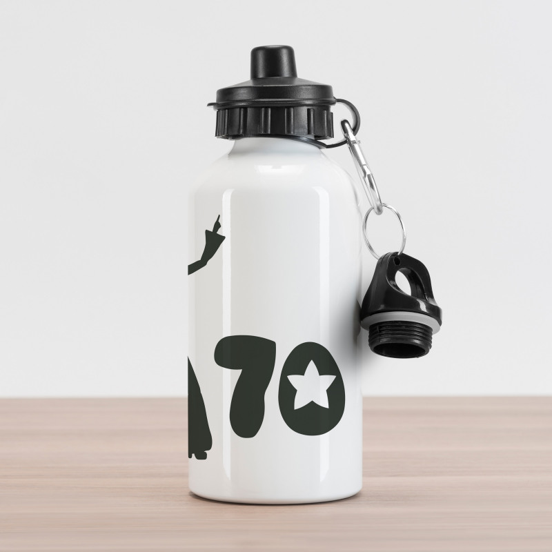 70s Woman Retro Aluminum Water Bottle