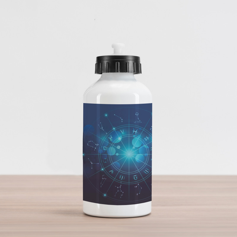 Zodiac Signs in Space Aluminum Water Bottle