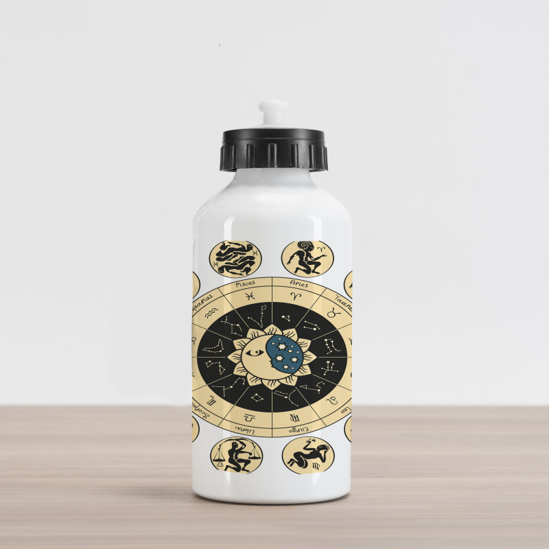 Zodiac Chart Aluminum Water Bottle