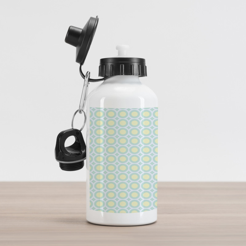 Retro Circles Inner Dots Aluminum Water Bottle