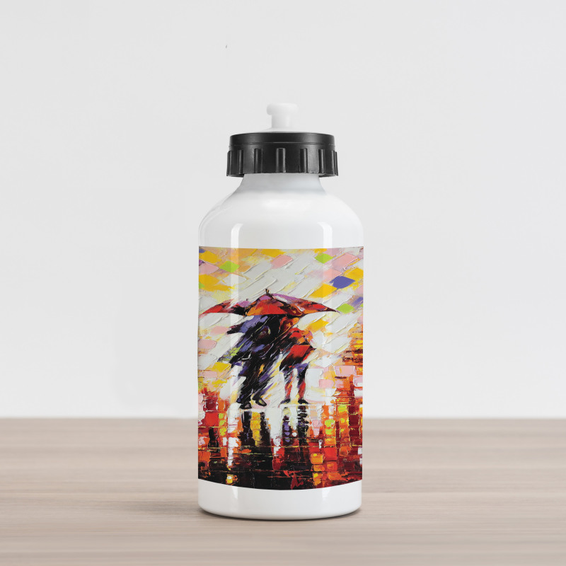 Romantic Painting Couple Aluminum Water Bottle