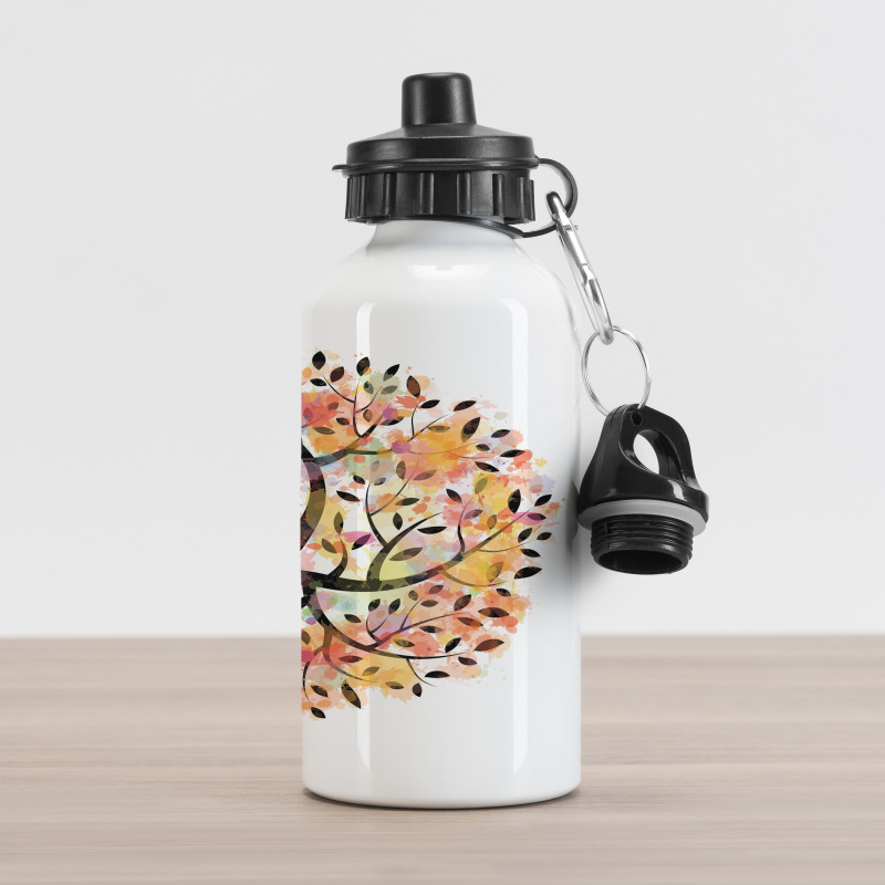 Spring Season Tree Leaves Aluminum Water Bottle