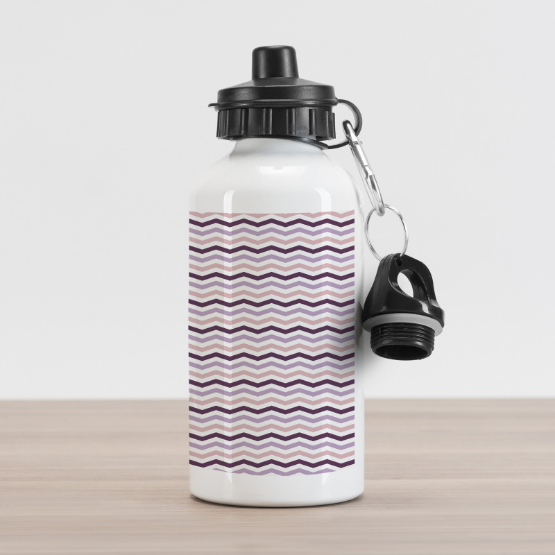 Zig Zag Waves Shapes Aluminum Water Bottle