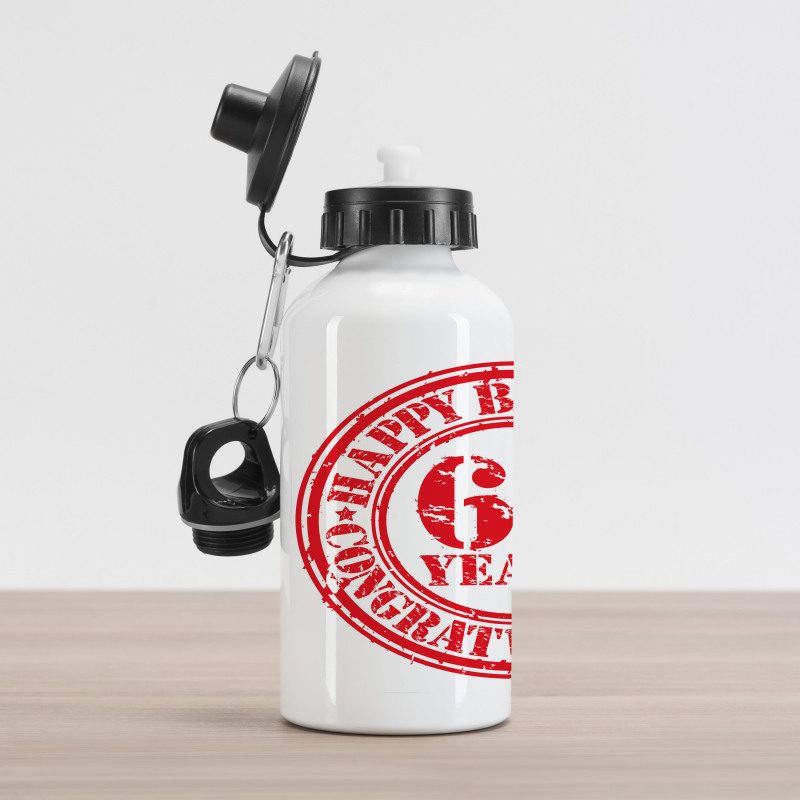 65 Years Aluminum Water Bottle