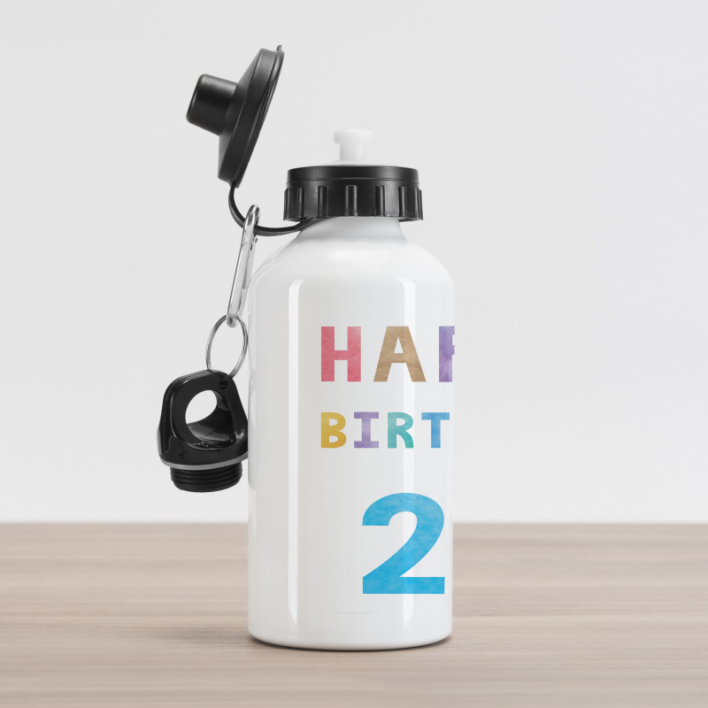 Soft Celebration Sign Aluminum Water Bottle