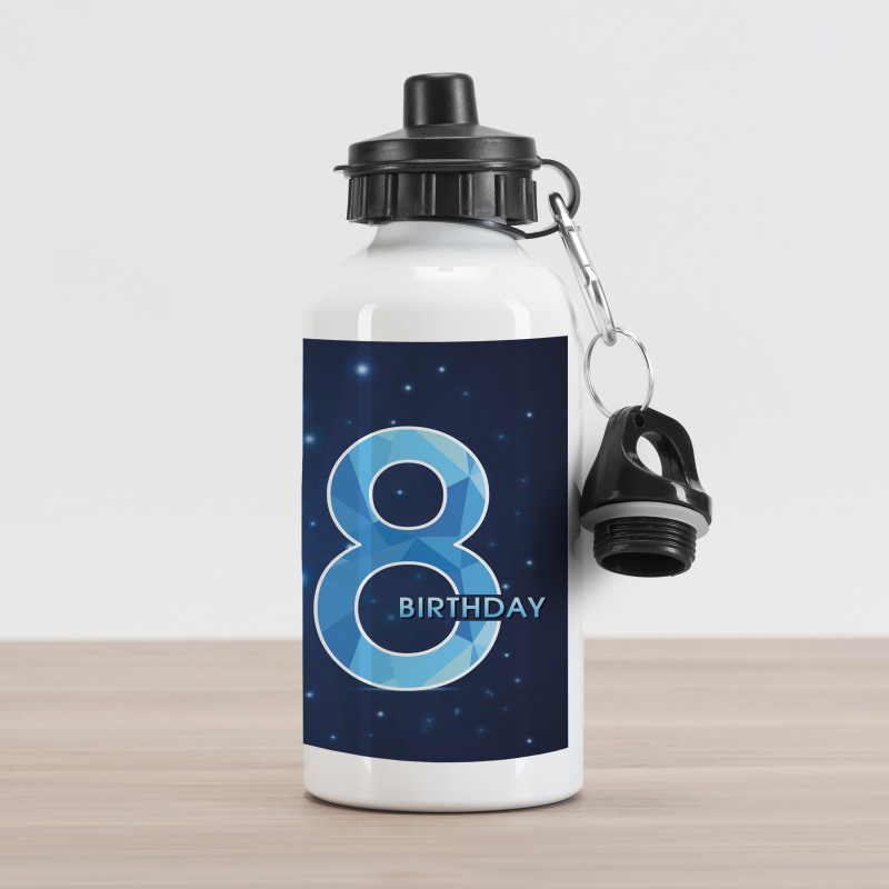 Number Night Sky Age Aluminum Water Bottle