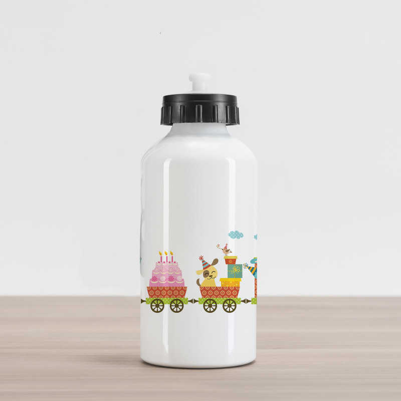 Birthday Cake Animal Aluminum Water Bottle