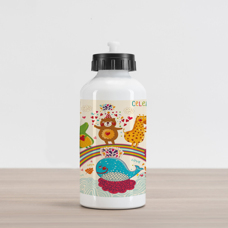 Rainbow Birthday Aluminum Water Bottle