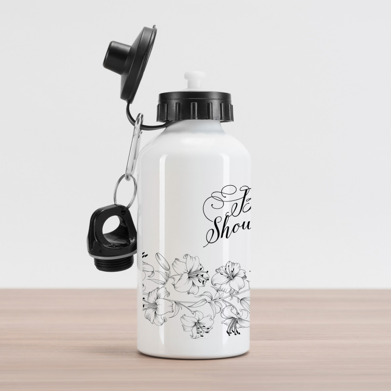 Bride Party Flowers Aluminum Water Bottle