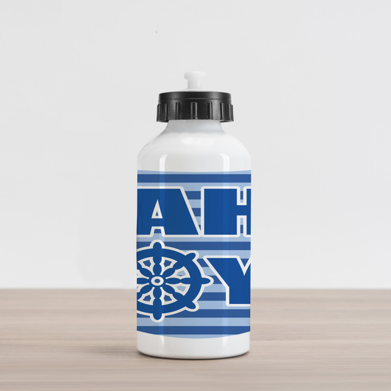 Nautical Wheel Aluminum Water Bottle