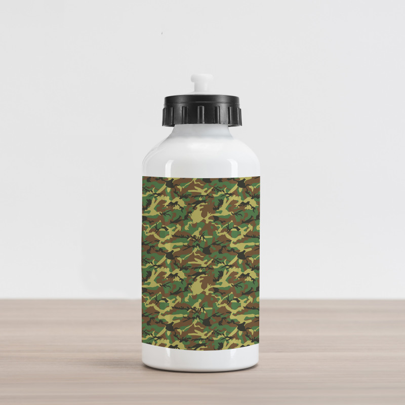 Woodland Abstract Jungle Aluminum Water Bottle