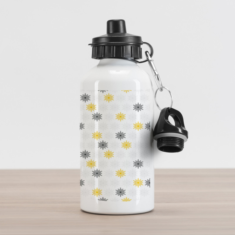 Sun Flowers Dots Aluminum Water Bottle