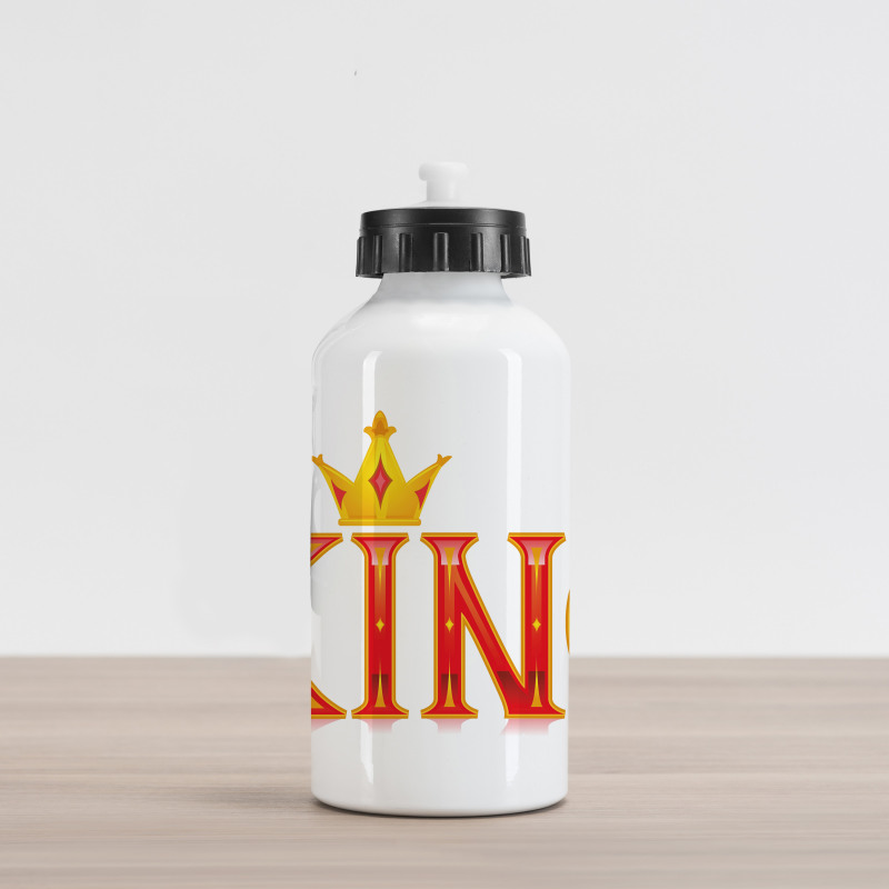 Capital Letter King Words Aluminum Water Bottle