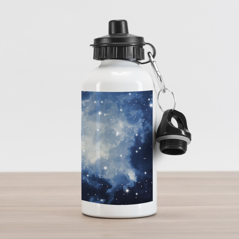 Blue Galaxies Aluminum Water Bottle