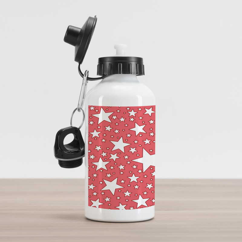 Big Small Vibrant Stars Aluminum Water Bottle