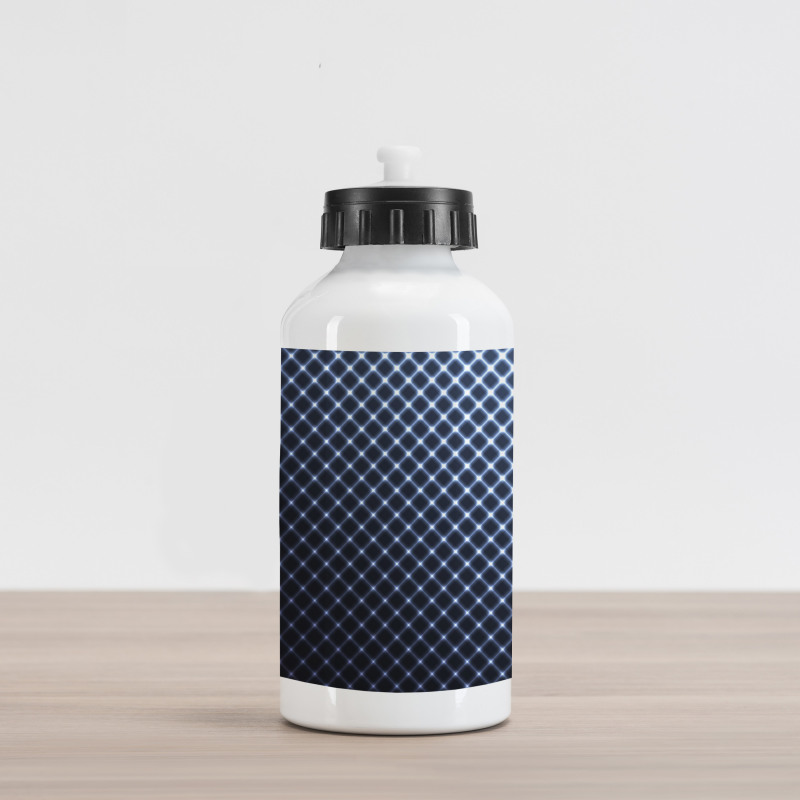 Checkered Halftone Aluminum Water Bottle