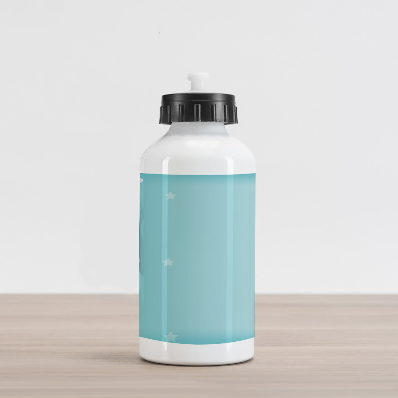 Vertical Shape Border Aluminum Water Bottle