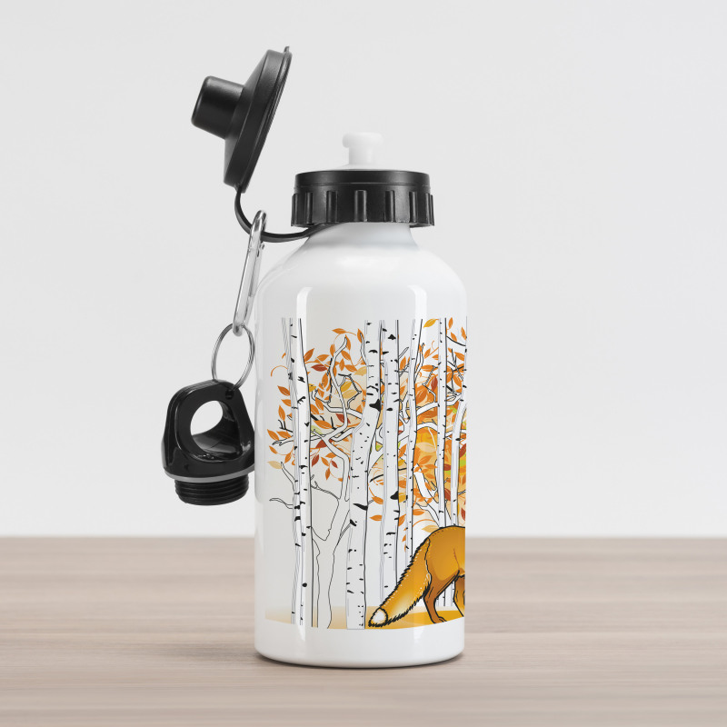 Fox Autumn Forest Aluminum Water Bottle