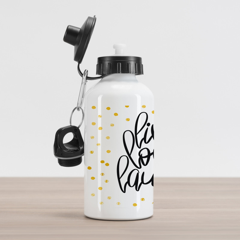 Phrase Dots Aluminum Water Bottle