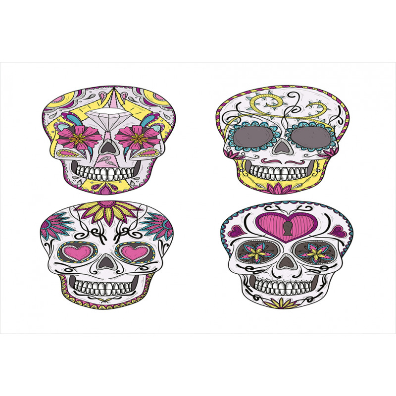 Mexican Skulls Set Aluminum Water Bottle