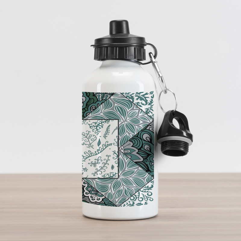 Leaves Chevron Flower Mix Aluminum Water Bottle