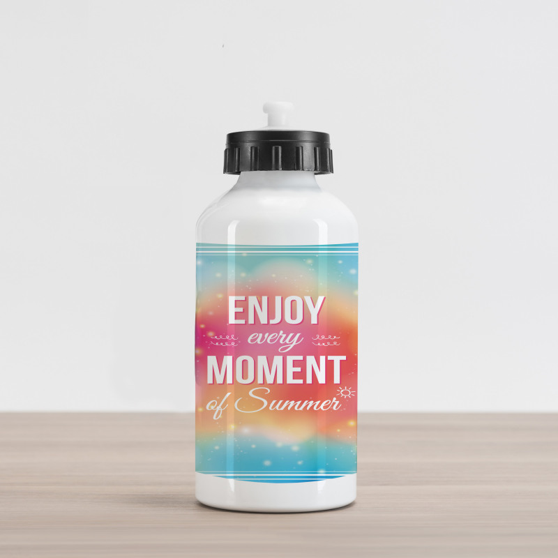 Enjoy Summer Art Aluminum Water Bottle