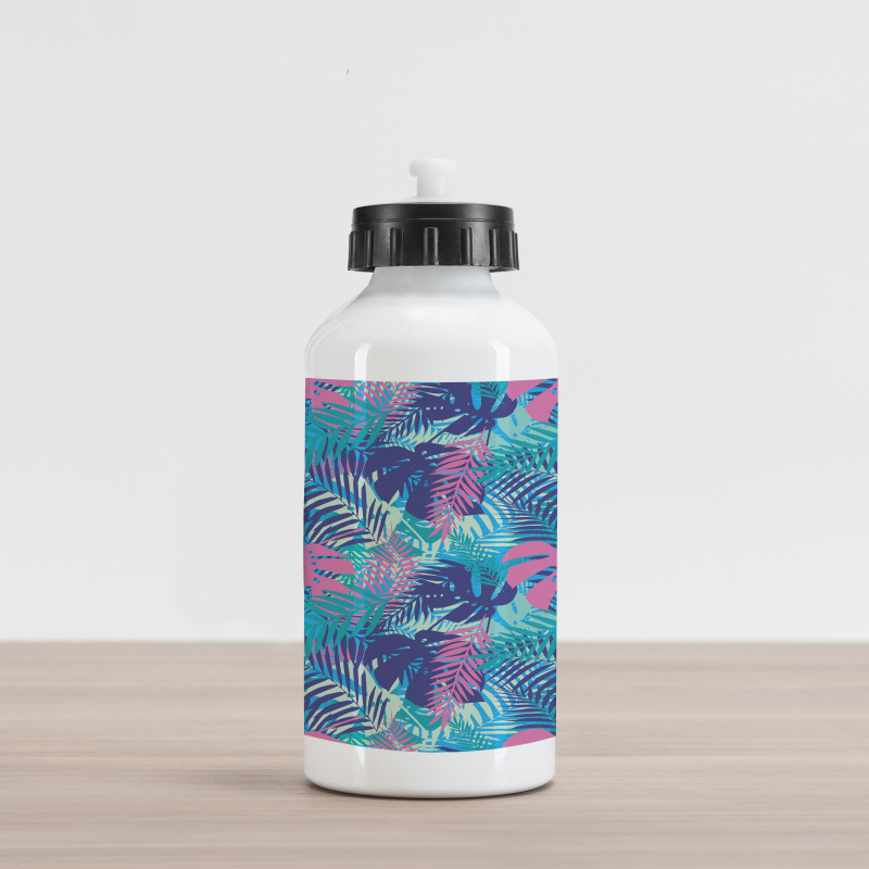 Vivid Colored Island Flora Aluminum Water Bottle