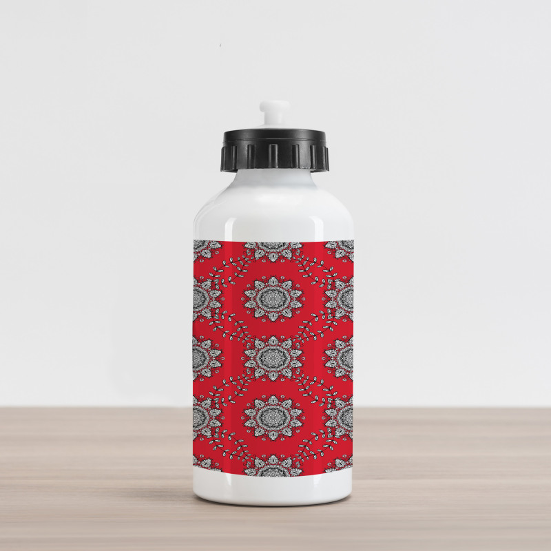 Swirls Floral Mesh Aluminum Water Bottle