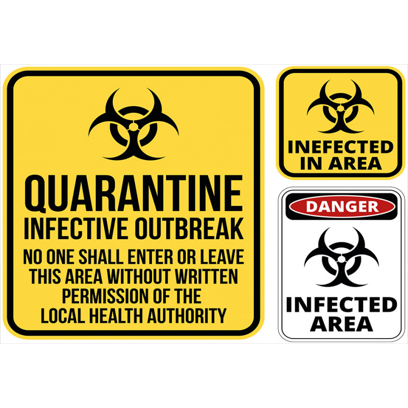 Danger Quarantine Aluminum Water Bottle