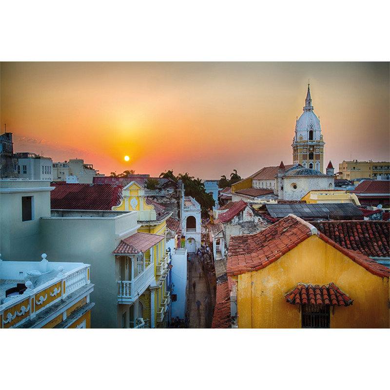 Rooftops Old City Coast Aluminum Water Bottle