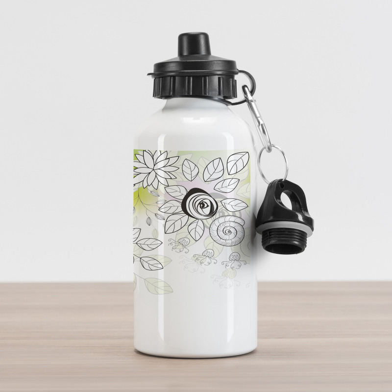 Wild Field Plants Aluminum Water Bottle