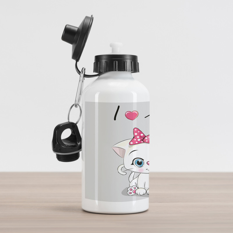 Cartoon Cat Pet Aluminum Water Bottle