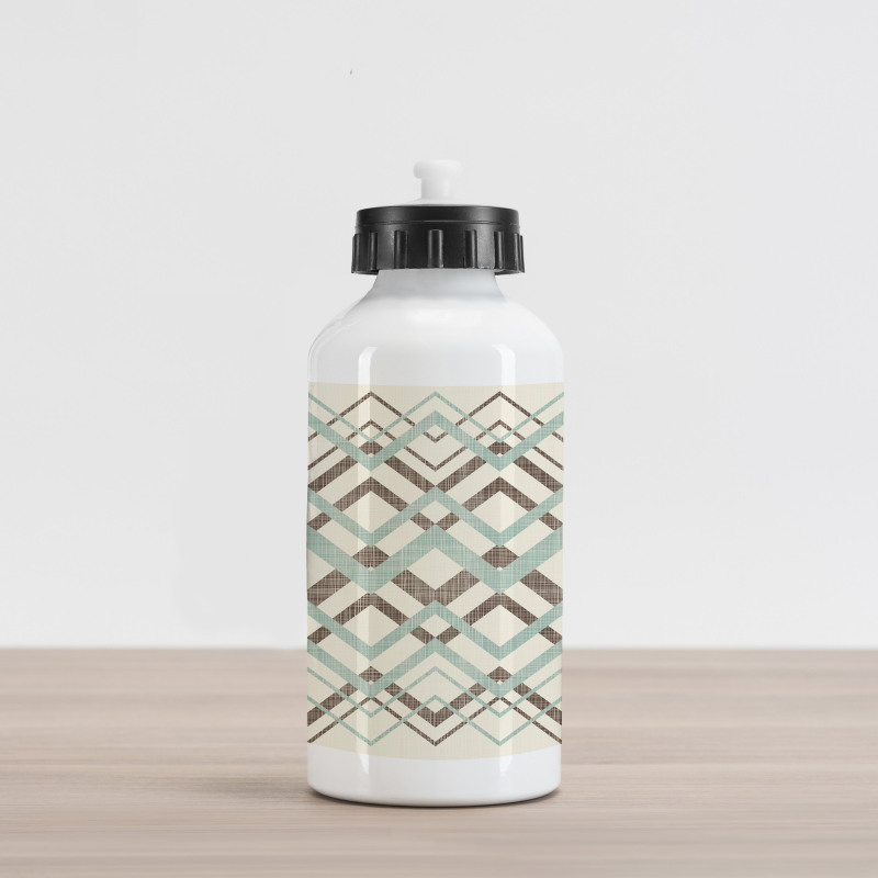 Vintage Zigzag Lines Aluminum Water Bottle