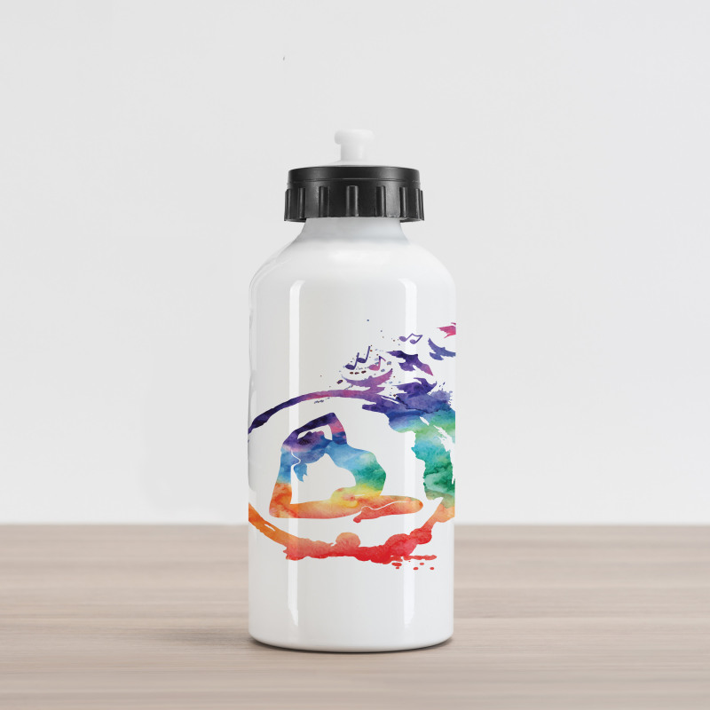 Watercolors Birds Music Aluminum Water Bottle