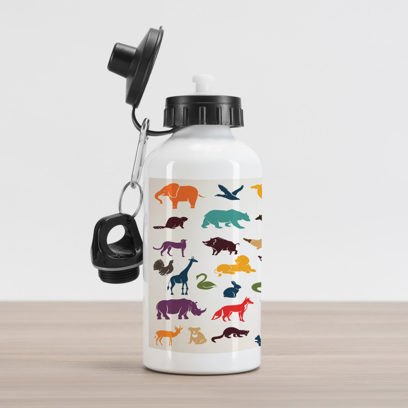 Silhouettes Safari Aluminum Water Bottle